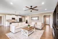 Living room - Virtually staged to show furniture placement options