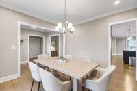 Dining room - Virtually staged to show furniture placement options