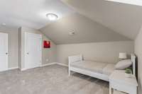 Bedroom #5 - Virtually staged to show furniture placement options