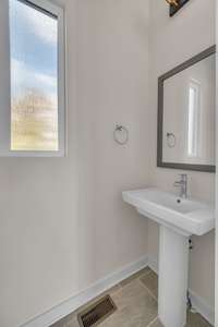 Main level powder room