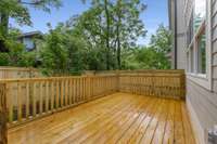 Back deck for lounging and entertaining
