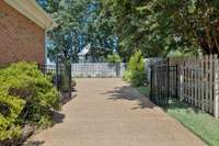 Back yard is fully fenced.