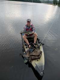 Caught in the cove behind the house. 24 inch 8 lb.