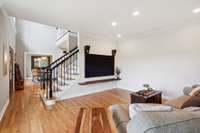 Sitting area to the right as you walk into the front door.