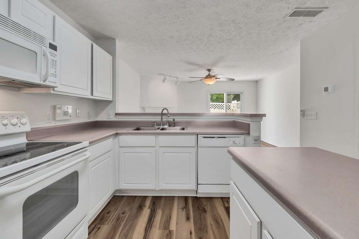 Kitchen opens to family room!