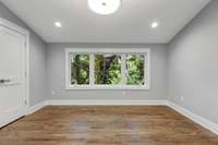 Another view of private bedroom with views into back tree line. (pic from prior listing)