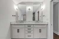 Double vanities in private bathroom. (pic from prior listing)