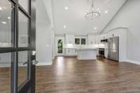 Front entry to warm hardwood floors and like new kitchen! (pic from prior listing)