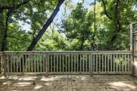 Large back deck overlooking private, tree-lined backyard. (pic from prior listing)