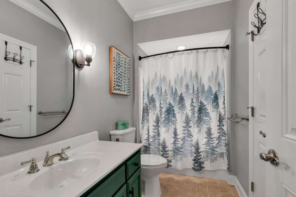 Hall Bath Tub/Shower Combo, Beautiful Light Vanity