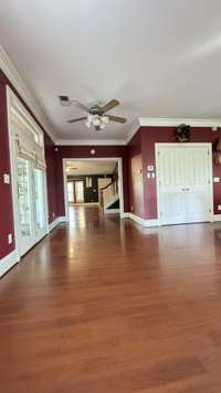 Looking from kitchen dining area to great room. Nice open floor plan for entertaining ease.