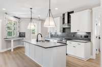 Not just an island, a mini bar as well.