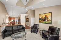 With so many unique angles, soaring ceiling, open floor plan, and great flow between rooms, you will want to entertain and show off this great room.