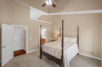 High ceilings, unique angles, new carpet, and a spacious ensuite sets the stage for this restful retreat.