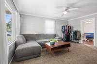 Living room with plenty of natural light