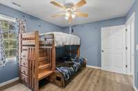 Big enough for a bunk bed and still a ton of space