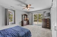 Double doors brings in all the natural light