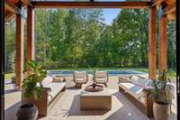 Exit The Living/Dining Space Out to the Back Entertainment Area