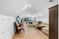 Above Garage Living Space Currently Used As Office, With Full Bathroom