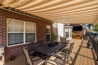 Brand new sun setter awning to shade you while you enjoy your beautiful backyard