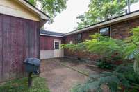 Close-up view of patio.