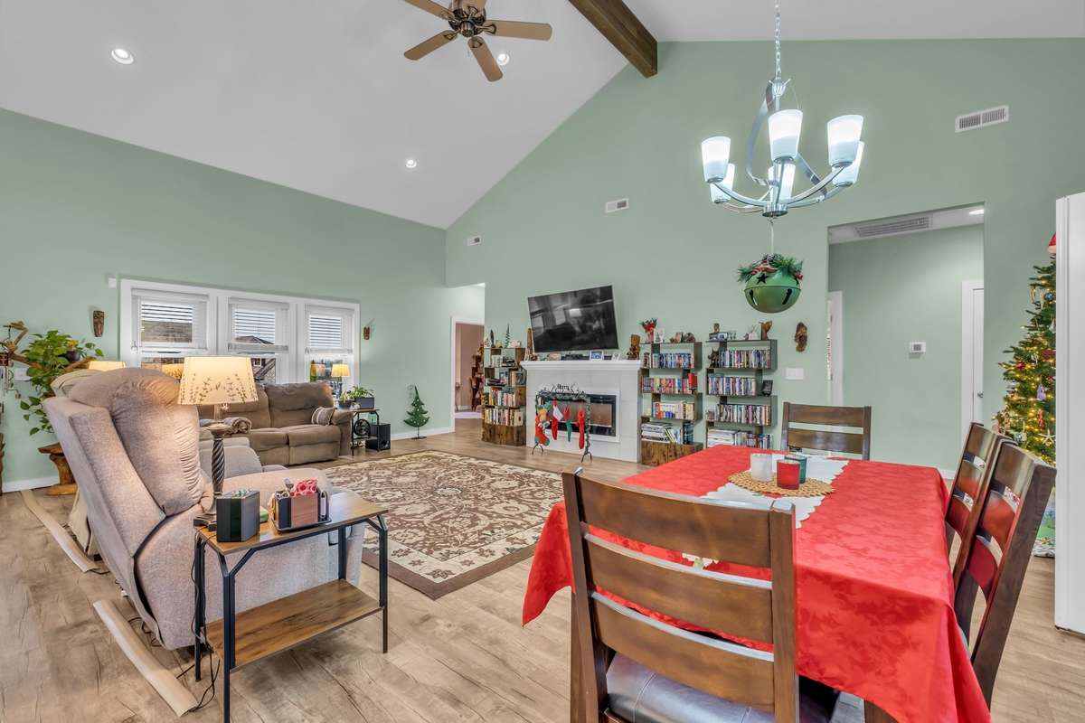 Plenty of room for a large dining table in the Great Room.