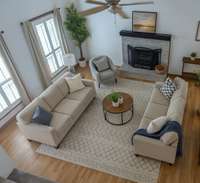 Digitally Staged Living Room