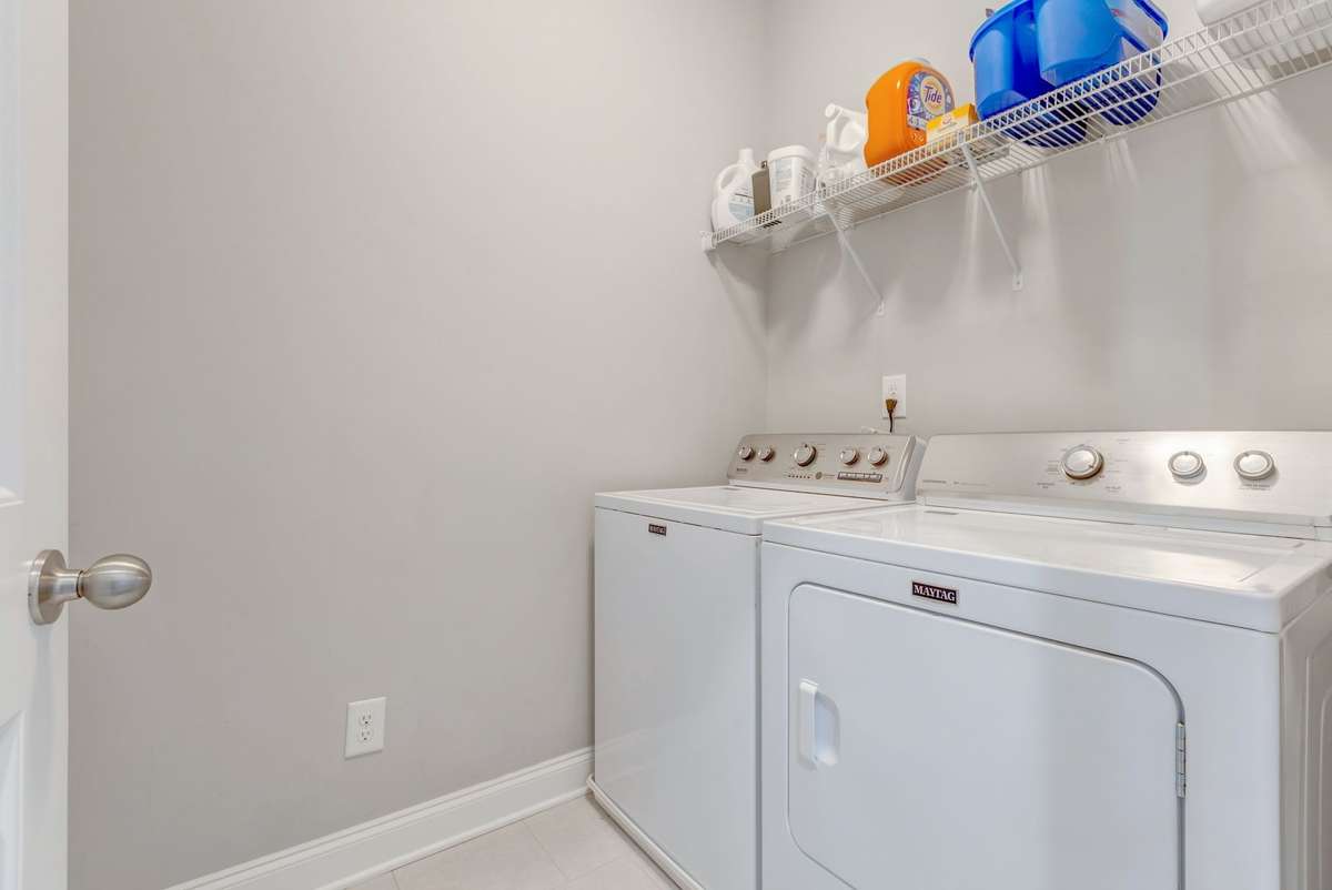 Large laundry room on second floor where all the bedrooms are located