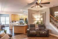 Experience the ease of open concept living, where the kitchen and living room flow together for seamless entertaining.