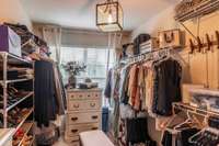 Shown here is one of the two closets conveniently situated in the ensuite bath.