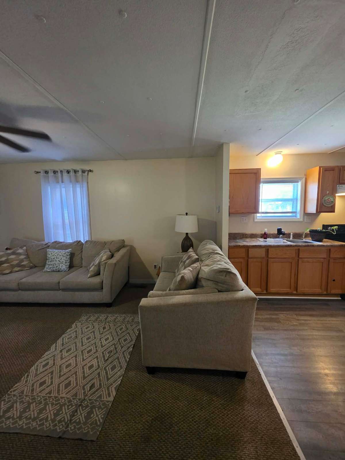 Living area in mobile home