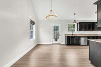 Bright dining space that flows right into the kitchen!