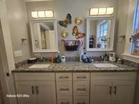 Bathroom includes a double vanity
