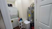 Laundry Room showing water heater