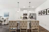 Photo of staged model home.