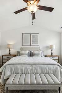 Photo of staged model home.