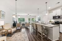 Photo of staged model home.