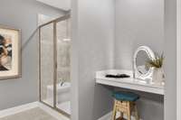 Private makeup vanity for convenience