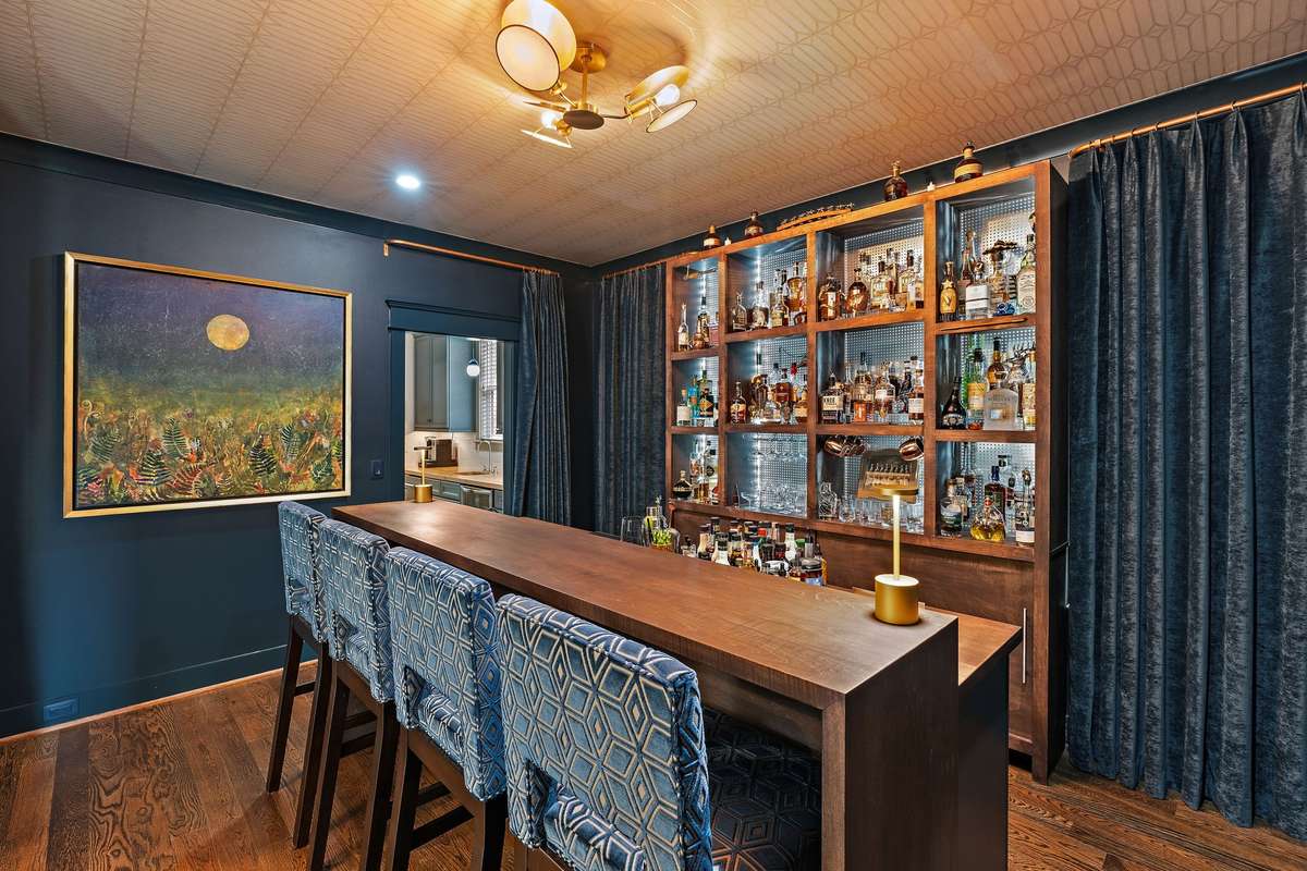 Stunning custom crafted Speakeasy Lounge, this has truly been a lovely gathering spot for friends and family--and often neighbors!