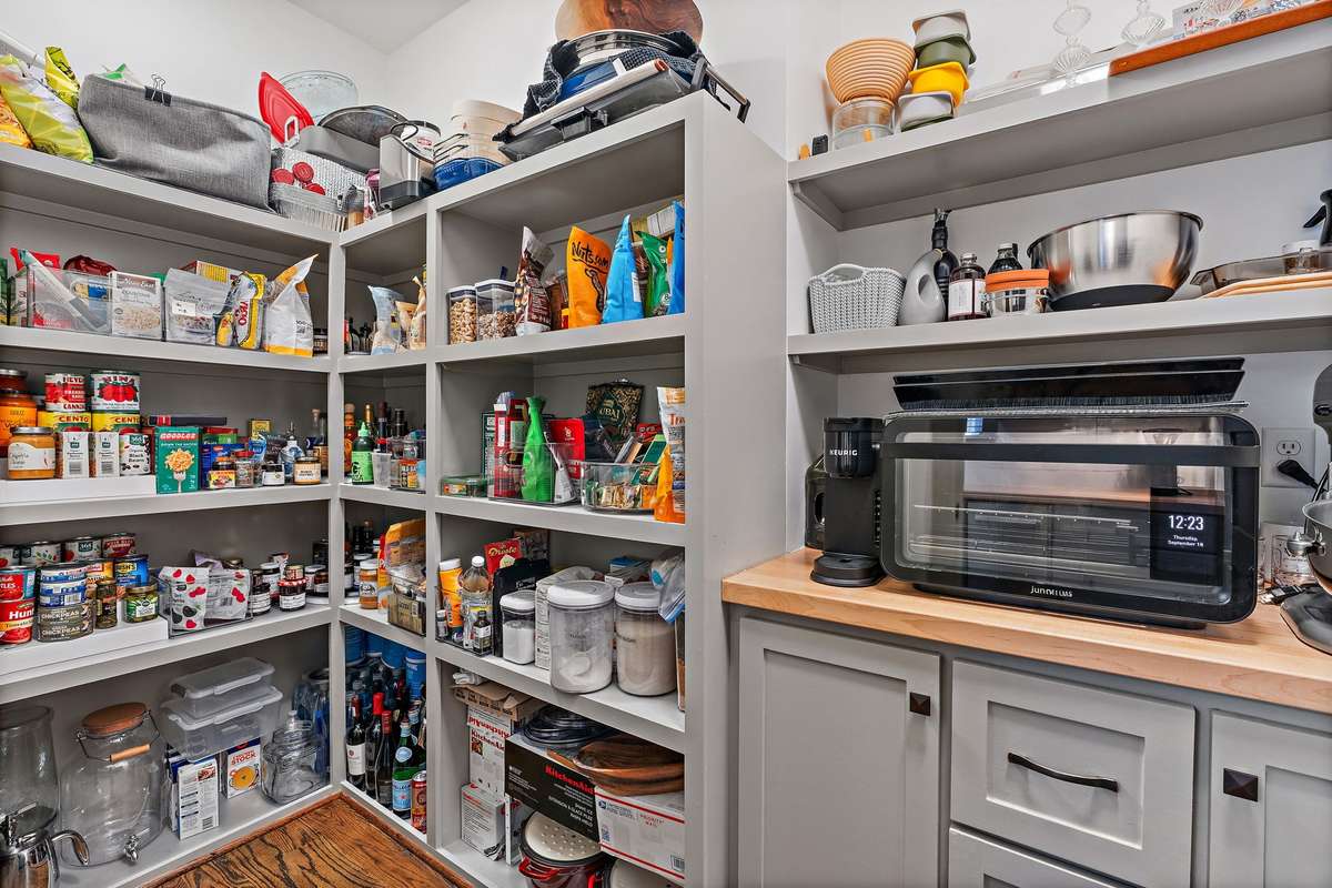 Full walk in pantry with more cabinetry!