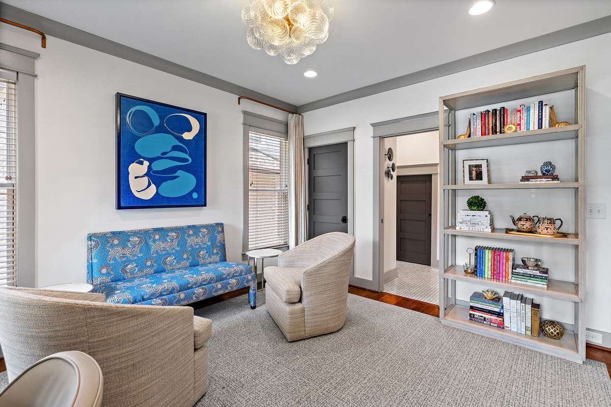 First floor bedroom is currently used as an office, but has access to the full bath and a full closet.