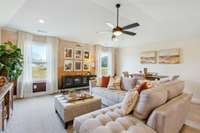 Massive bonus room upstairs- great for game nights! Pictures of Rushmore model home**