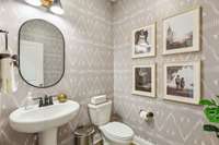 Oversized powder downstairs. Pictures of Rushmore model home**