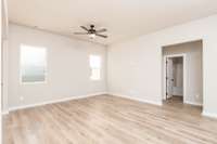 Hall (Right) Leads to two Guest Bedrooms and the Guest Full Bathroom. Pictures are of a similar floorplan that was built previously. Representation ONLY. Buyer/Buyer's Agent to verify selections.