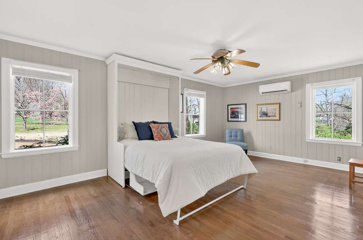 A Murphy bed located in  main level apartment, perfect for multi-generational space or for an au pair