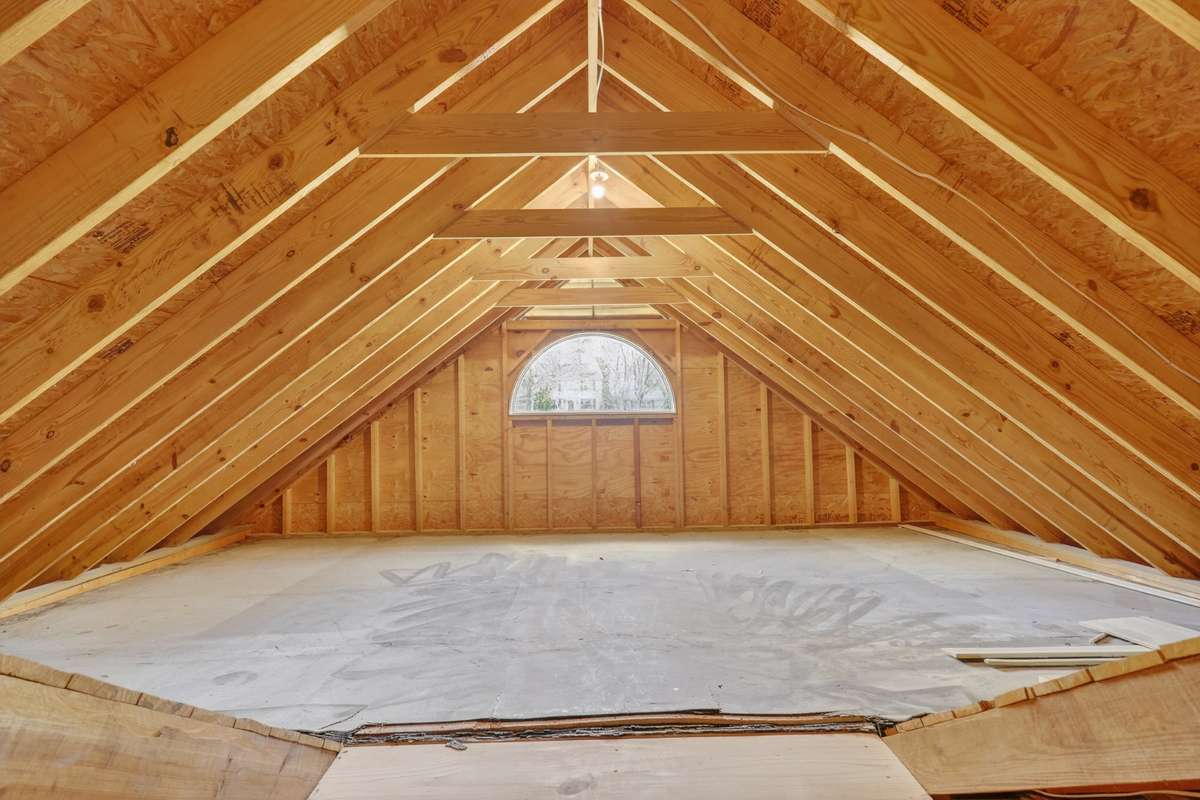 Attic area off owner's closet