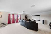Upstairs large bonus/media room with projector and screen