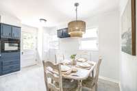 Tile flooring provides durability and style, tying together the cabinetry and countertops beautifully