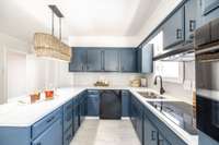 Functional and well-designed, this kitchen offers efficiency and charm