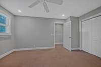 2nd bedroom window overlooks backyard